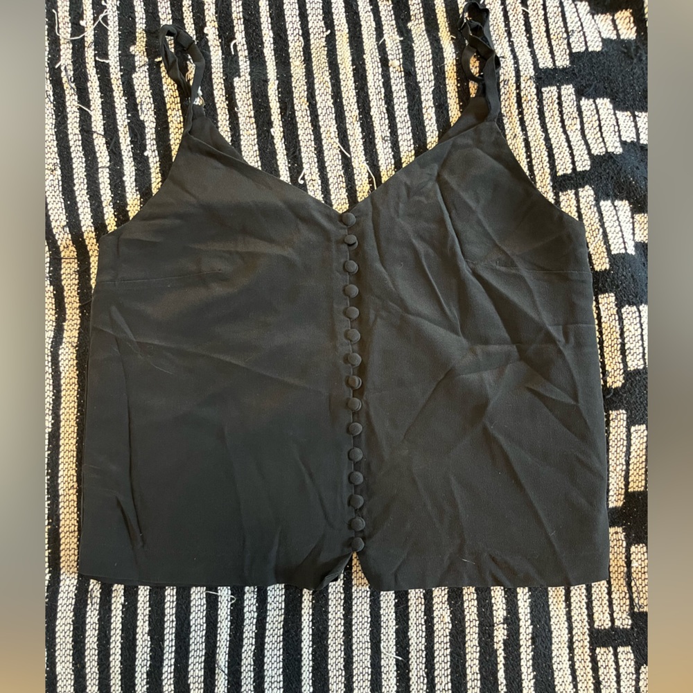 Madewell Black Button Sill Cami